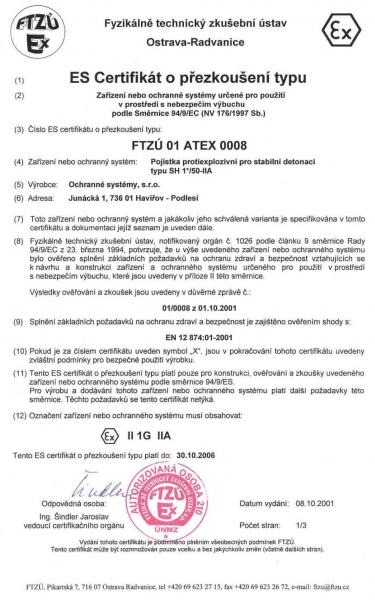 ATEX poistky - SH1P/50-IIA rohová